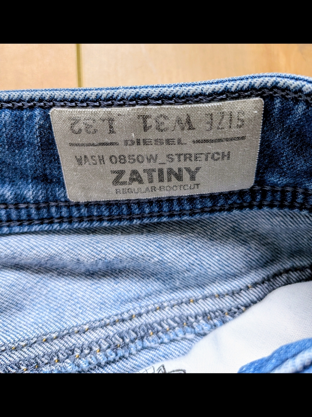 Vintage 00s Y2K Diesel Zatiny Bootcut Jeans - Light Blue Denim Men's Distressed - Picture 8 of 9